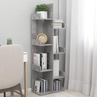 VidaXL Boekenkast 48x25,5x140 cm bewerkt hout betongrijs - thumbnail