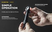 ArmyTek Wizard C2 Magnet White Hoofdlamp werkt op een accu LED Met magneethouder 1200 lm 4800 h 64 g - thumbnail