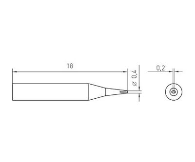 Weller RTM 004 S Soldeerpunt Beitelvorm Grootte soldeerpunt 0.4 mm Lengte soldeerpunt: 19 mm Inhoud: 1 stuk(s)