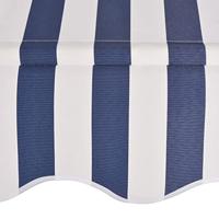 VidaXL Luifel handmatig uittrekbaar 100 cm blauw en witte strepen - thumbnail