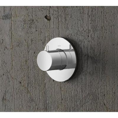 Hotbath Stopkraan Buddy Inbouw Thermostaat Chroom of Geborsteld Nikkel