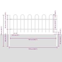 Tuinhek 9 pcs Grijs 15,3 x 0,6 m Poedercoating staal - thumbnail