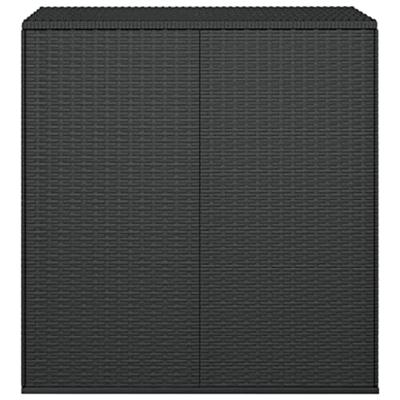 Tuinbox 100x49x103,5 cm polyetheen rattan zwart