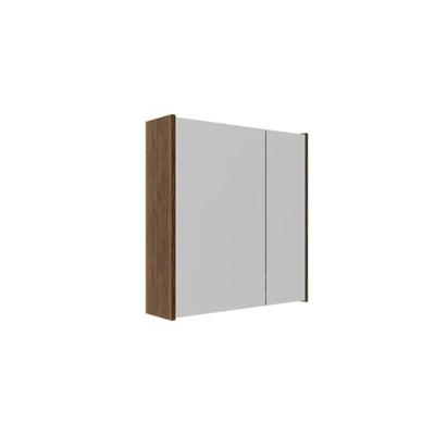 Saniclass Holz Pure Spiegelkast - 60x63x16cm - inclusief zijpanelen - Walnut pure SW1420838/SW1212815