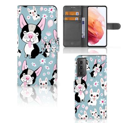 Samsung Galaxy S21 | Telefoonhoesje | Met pasjeshouder | Hondjes