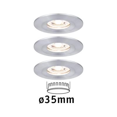 Paulmann 94305 EBL Nova mini Coin LED-inbouwlamp Set van 3 stuks LED 4 W Aluminium
