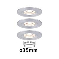Paulmann 94305 EBL Nova mini Coin LED-inbouwlamp Set van 3 stuks LED 4 W Aluminium - thumbnail