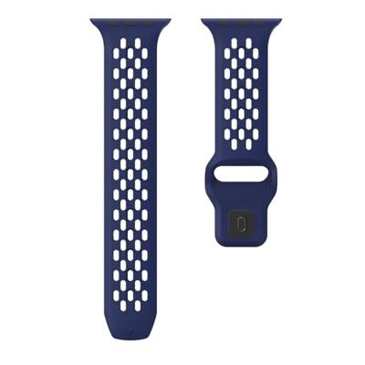 By Qubix - Ultimate Sport Edition bandje - Donkerblauw - Compatible met Apple Watch 44mm / 45mm / 46mm / 49mm - Compatible Apple watch bandjes
