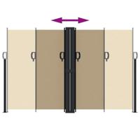 Windscherm uittrekbaar 160x1200 cm beige - thumbnail
