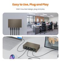 Tenda TEF1105P-4-63W 5-poorts snel ethernet PoE switch 10/100 Mbit/s desktopswitch met 4-poorts PoE, 63 watt, extra 1x uplink, full duplex, metalen behuizing, 250 meter, plug & play - thumbnail