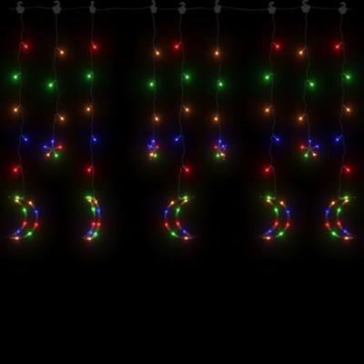 VidaXL Lichtslinger ster en maan 138 led&apos;s meerkleurig