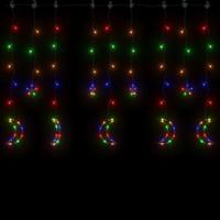 VidaXL Lichtslinger ster en maan 138 led&apos;s meerkleurig - thumbnail