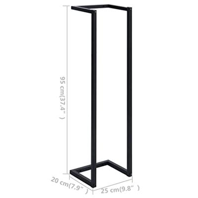VidaXL Handdoekenrek 25x20x95 cm ijzer zwart VidaXL Handdoekenrek 25x20x95 cm ijzer zwart