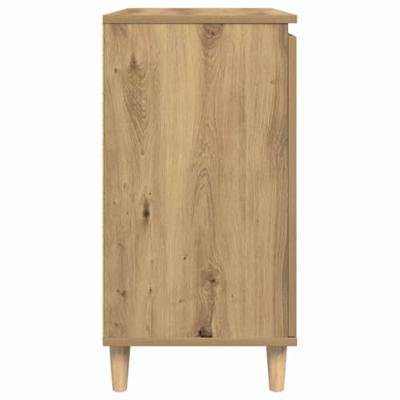Dressoir 60x35x70 cm bewerkt hout artisanaal eikenkleur