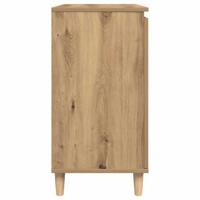 Dressoir 60x35x70 cm bewerkt hout artisanaal eikenkleur - thumbnail
