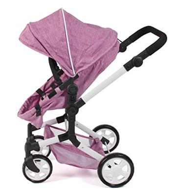 Combi-poppenwagen Linus Plus - Pink Jeans Combi-poppenwagen Linus Plus - Pink Jeans