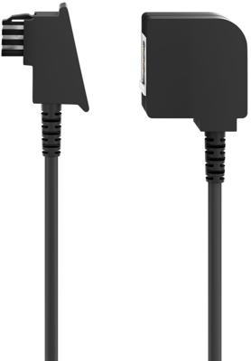 Goobay 50242 TAE-F verlenging 4-polig, TAE-F-stekker voor TAE-F-aansluiting, 3 m ronde kabel; zwart