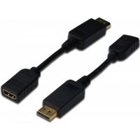 Digitus AK-340400-001-S DisplayPort / HDMI Adapter [1x DisplayPort stekker - 1x HDMI-bus] Zwart 15.00 cm - thumbnail
