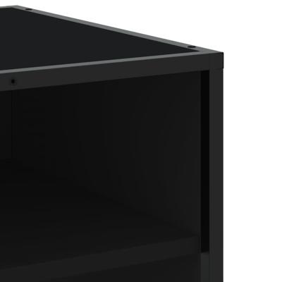 Tv-meubel 180x40x46 cm bewerkt hout zwart - thumbnail