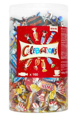 Chocolade celebrations koker 1435gr | 3 stuks
