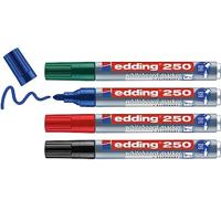 Edding Whiteboardmarker | zwart/rood/blauw/groen | streepbreedte 1,5-3 mm ronde punt | 1 stuk - 4-250-4 - 4-250-4 - thumbnail
