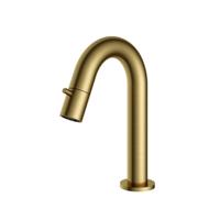 Hotbath Cobber Fonteinkraan - Opbouw - Uitvoering BBP - Geborsteld Messing PVD - Messing - 193 mm - Waterbesparend - thumbnail