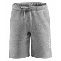 Craft 1908913 Community Sweatshorts Jr - Grey Melange - 134/140 - thumbnail