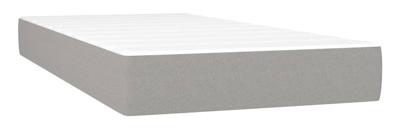 Boxspring met matras stof lichtgrijs 90x190 cm