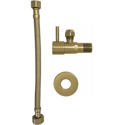 Xellanz Minimal Hoekstopkraan - 1/2x3/8 - met Flexibele Aansluitslang - 1/2x3/8 - 25cm - Geborsteld Messing