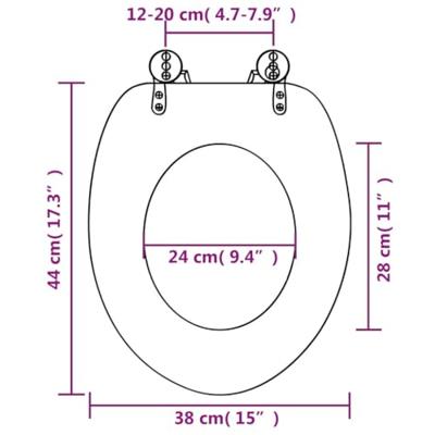 Toiletbril met soft-close deksel waterdruppel MDF groen