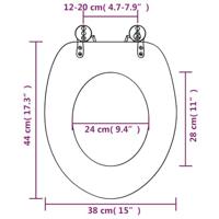 VidaXL Toiletbril met soft-close deksel waterdruppel mdf groen - thumbnail