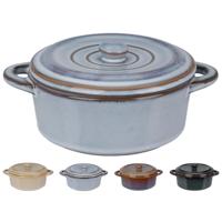 Stoofpannetje aardewerk rond 13x6cm - thumbnail