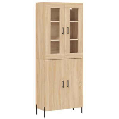 Hoge kast 69,5x34x180 cm bewerkt hout sonoma eikenkleurig