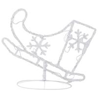 VidaXL Kerstdecoratie rendieren en slee 260x21x87cm acryl blauw - thumbnail