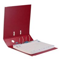 Elba Rado Plast ordner, donkerrood, rug van 8 cm - thumbnail