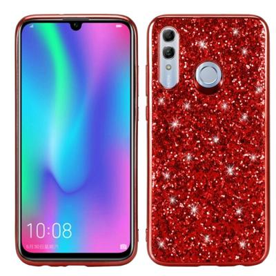 Glittery poeder schokbestendig TPU Case voor Huawei Honor 10 Lite (rood)