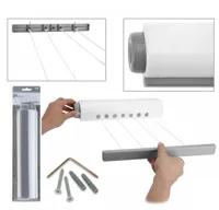 Basic Indoor waslijn 14 m wit/grijs - thumbnail