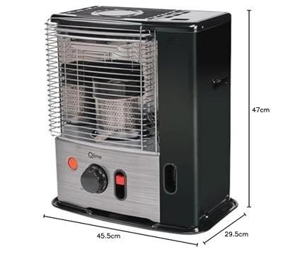 QLIMA R7224-SC - 2400 watt - lontoliekachel - tot 85 m3 - CO² detector - 4,2 liter tank