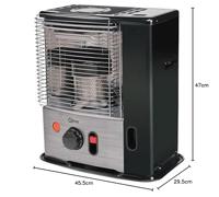 QLIMA R7224-SC - 2400 watt - lontoliekachel - tot 85 m3 - CO² detector - 4,2 liter tank - thumbnail