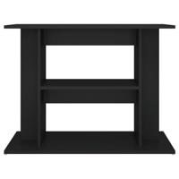 Aquariumstandaard 80x35x60 cm bewerkt hout zwart - thumbnail
