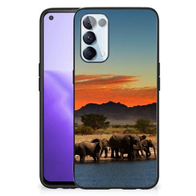 OPPO Reno5 5G | Find X3 Lite Dierenprint Telefoonhoesje Olifanten OPPO Reno5 5G | Find X3 Lite Dierenprint Telefoonhoesje Olifanten