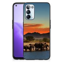 OPPO Reno5 5G | Find X3 Lite Dierenprint Telefoonhoesje Olifanten - thumbnail
