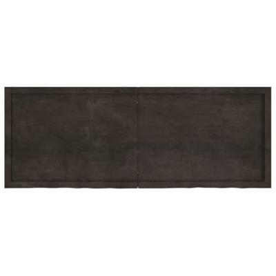 Wandschap behandeld massief eikenhout donkerbruin