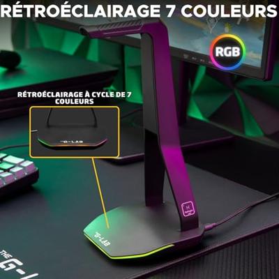 Ondersteuning voor Gaming Hoofdtelefoon The G-Lab K-STAND HYDROGEN Zwart