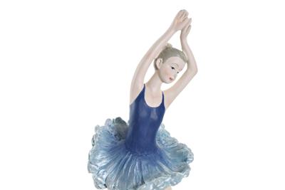 Decoratieve figuren DKD Home Decor Blauw Romantiek Balletdanseres 11 x 6 x 23 cm