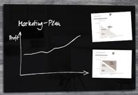 Sigel SI-GL140 Glasmagneetbord Artverum 1000x650x15mm Zwart - thumbnail