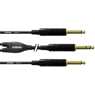 CORDIAL 3 M REAN JACKPLUG 6,3 MM/2X JACKPLUG 6,3 MM
