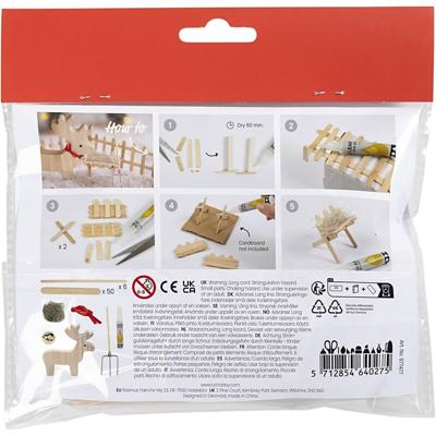 Creativ Company Mini hobbyset kabouterdeur, rendieren, 1 doos Creativ Company Mini hobbyset kabouterdeur, rendieren, 1 doos