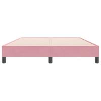 Boxspring zonder matras fluweel roze 160x220 cm - thumbnail