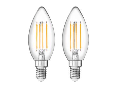 LIVARNO home LED-filament lamp (Kaars E14 4,2W, set van 2)